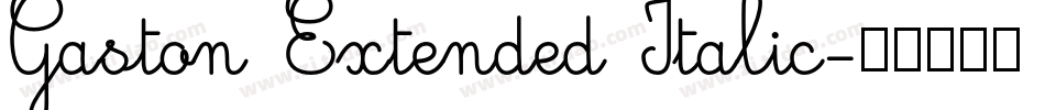 Gaston Extended Italic字体转换